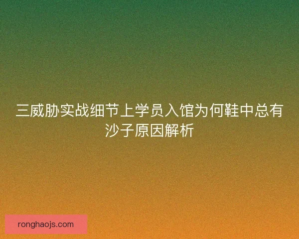 三威胁实战细节上学员入馆为何鞋中总有沙子原因解析